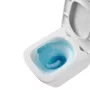 Invena Malaga csendes öblítésű fali kerámia WC csésze örvényöblítéssel és lágyan zárodó könnyen levehető ülőkével, fehér.