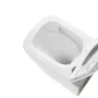 Invena Malaga csendes öblítésű fali kerámia WC csésze örvényöblítéssel és lágyan zárodó könnyen levehető ülőkével, fehér.