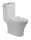 Invena Siros kompakt perem nélküli monoblokk WC csésze tartállyal és Soft-Close WC ülőkével, fehér kivitelben.