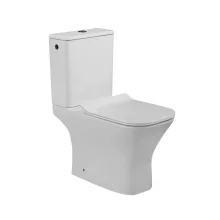 Invena Nyks kompakt perem nélküli monoblokk WC csésze tartállyal és Soft-Close WC ülőkével, fehér kivitelben.