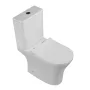 Invena Dokos kompakt perem nélküli monoblokk WC csésze alsó bekötésű tartállyal és Soft-Close WC ülőkével, fehér kivitelben.