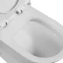 Invena Dokos kompakt perem nélküli monoblokk WC csésze alsó bekötésű tartállyal és Soft-Close WC ülőkével, fehér kivitelben.