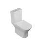 Invena Verso kompakt perem nélküli monoblokk WC csésze alsó bekötésű tartállyal és Soft-Close WC ülőkével, fehér kivitelben.