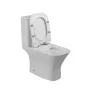 Invena Verso kompakt perem nélküli monoblokk WC csésze alsó bekötésű tartállyal és Soft-Close WC ülőkével, fehér kivitelben.
