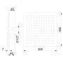 Invena ECO PAX szögletes fejzuhany 30x30 cm, króm SC-D1-018-Q
