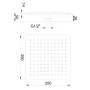 Invena ECO VISTA esőzető fejzuhany 25x25 cm, króm SC-D1-021-Q
