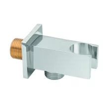   Invena szögletes zuhanycsatlakozó zuhanytartóval, króm SC-P1-033-O
