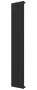 Invena Mono fürdőszobai acél radiátor 1600x480 mm, fekete kivitelben.