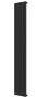 Invena Mono fürdőszobai acél radiátor 1800x480 mm, fekete kivitelben.