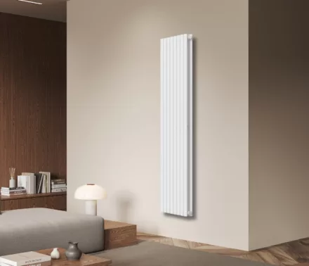 Invena Duo fürdőszobai acél radiátor 1600x480 mm, fehér kivitelben.