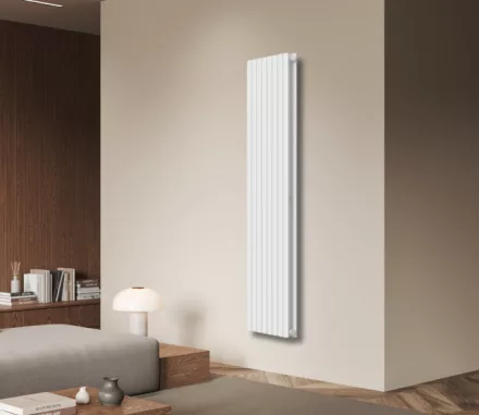 Invena Duo fürdőszobai acél radiátor 2000x480 mm, fehér kivitelben.