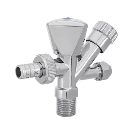 INVENA Kombinált sarokszelep 1/2x3/4x3/8, króm ZW-26-020-W