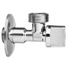   INVENA Sarokszelep takarórozettáva fém kezelőkarral 1/2x3/4, króm ZW-50-020-L