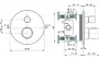 Ideal Standard Ceratherm T100 falsík alatti termosztátos 1 fogyasztós csaptelep, selyemfekete A5813XG