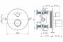 Ideal Standard Ceratherm T100 falsík alatti termosztátos két funkciós csaptelep, króm A5814AA