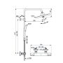 Ideal Standard Ceratherm T25+ zuhanyrendszer termosztátos csapteleppel, króm A7210AA