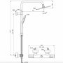 Ideal Standard Ceratherm T100 termosztátos zuhanyrendszer, króm A7240AA