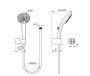 Ideal Standard Idealrain M3 3 funkciós kézi zuhanyszett fix tartóval és gégecsővel, króm B9452AA