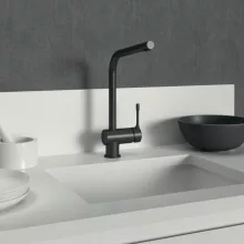 Ideal Standard Ceralook mosogató csaptelep L-kifolyóval selyem fekete BC174XG