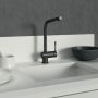 Ideal Standard Ceralook hidegindítású mosogató csaptelep L-kifolyóval, selyem fekete BC174XG