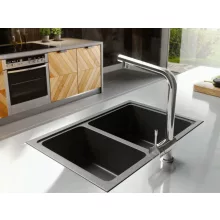   Ideal Standard Ceralook kihúzható fejes mosogató csaptelep L-Kifolyóval, króm BC176AA