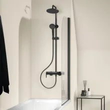   Ideal Standard Cerafine O egykaros falon kívüli zuhanyrendszer kádkifolyóval, selyem fekete BC525XG