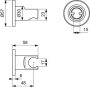 Ideal Standard Idealrain fali zuhanytartó, selyemfekete BC806XG