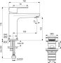 Ideal Standard Cerafine O H120 mosdócsaptelep Click-Clack leeresztővel, matt rózsa arany BD131RO