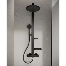   Ideal Standard Ceratherm ALU+ Zuhanyrendszer termosztátos csapteleppel, selyem fekete BD583XG