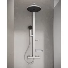   Ideal Standard ALU+ Ceraflow zuhanyrendszer falra szerelhető karos zuhanycsapteleppel, ezüst BD584SI