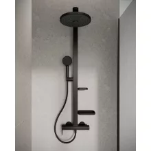   Ideal Standard ALU+ Ceraflow zuhanyrendszer falra szerelhető karos zuhanycsapteleppel, selyem fekete BD584XG