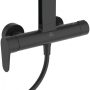 Ideal Standard ALU+ Ceraflow zuhanyrendszer falra szerelhető karos zuhanycsapteleppel, selyem fekete BD584XG