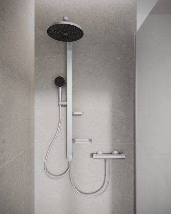 Ideal Standard ALU+ Ceraflow zuhanyrendszer terelővel, ezüst BD585SI