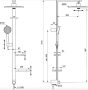 Ideal Standard ALU+ Ceraflow zuhanyrendszer zuhanyváltóval, ezüst BD585SI