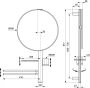 Ideal Standard ALU+ Beauty Bar L tükör 670x145,5x817 mm és polcrendszer, ezüst BD587SI