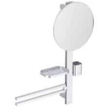   Ideal Standard ALU+ Beauty Bar M tükör 580x145,5x717 mm és polcrendszer, ezüst BD588SI