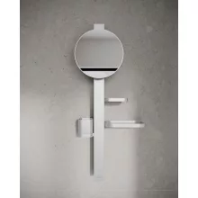   Ideal Standard ALU+ Beauty Bar S nagyító tükör 311x160x717 mm és polcrendszer, ezüst BD589SI