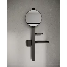   Ideal Standard ALU+ Beauty Bar S nagyító tükör 311x160x717 mm és polcrendszer, selyem fekete BD589XG