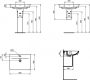 Ideal Standard Connect Air - Cube kerámiamosdó 60x46 cm, csaplyukkal és túlfolyóval, matt fekete E0298V3