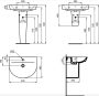 Ideal Standard Connect Air kerámia kézmosdó 60x46 cm, fehér E137801