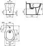 Ideal Standard Connect Air falhoz illeszthető álló bidé 36,5x54,5 cm, fehér E233401