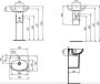 Ideal Standard Tesi falra szerelhető kerámia mosdó 45x36 cm, fehér T352401