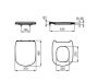 Ideal Standard Tesi lágyan záródó vékonyított WC ülőke, easy take off, matt fekete T3527V3