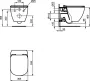 Ideal Standard Tesi WC csésze 36,5x53,5 cm AquaBlade öblítési technológia, ülőkével, fehér T354601