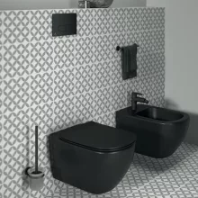   Ideal Standard Tesi WC csésze 36,5x53,5 cm AquaBlade öblítési technológia, ülőkével, matt fekete T3546V3