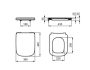 Ideal Standard I.Life A Duroplast WC ülőke fém zsanérokkal, fehér T453001