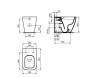 Ideal Standard I.Life B falhoz illeszthető álló WC csésze, RimLS+ öblítési technológiával 35,5x54 cm, fehér T461601