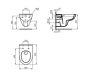 Ideal Standard I.Life A ívelt kerámia fali WC csésze 36x54 cm RimLS+ öblítési technológiával, fehér T471601