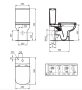 Ideal Standard I.Life A monoblokkos kerámia WC csésze RimLS+ öblítési technológiával, fehér T472101