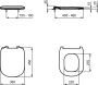 Ideal Standard Tesi vékonyított WC ülőke fedéllel és normál zsanérokkal, fehér T552101